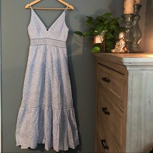 Lace Baby Blue Eyelet Maxi